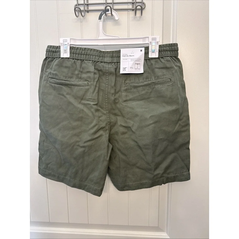 NEW Goodfellow & Co The Vintage Pull On Shorts Green Men's Size M Elastic Waist